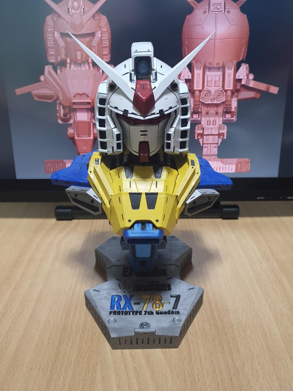 RX-78-7 高达7号机 胸像3D打印模型