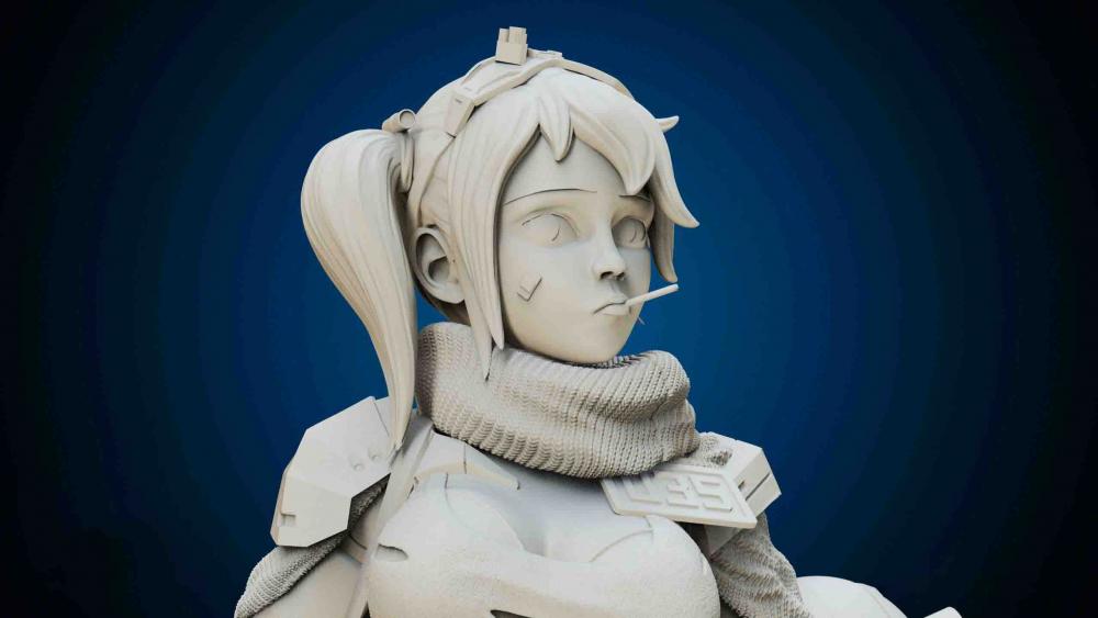 战争女孩3D打印模型