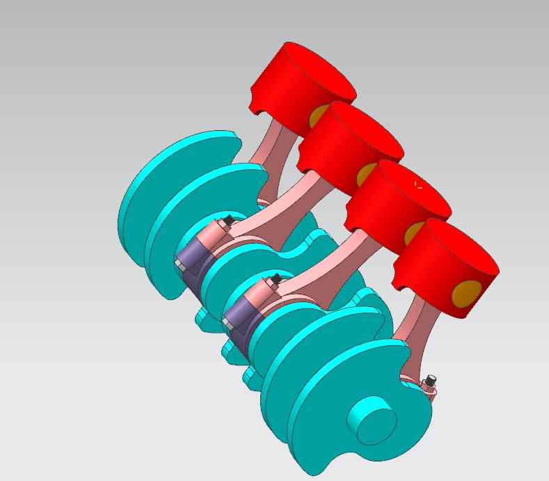 发动机曲轴3D打印模型