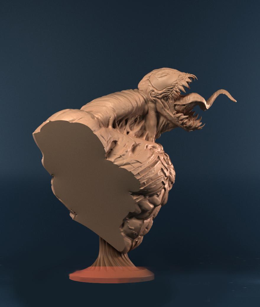 毒液 胸雕3D打印模型