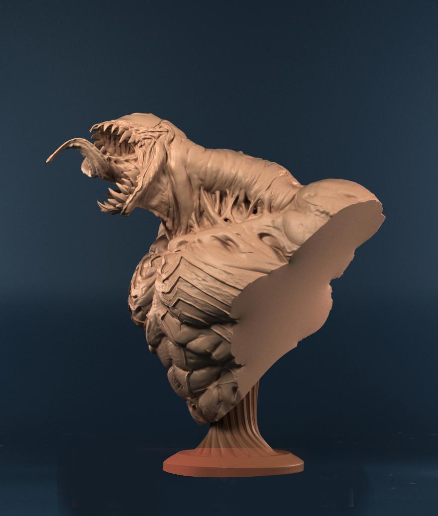 毒液 胸雕3D打印模型