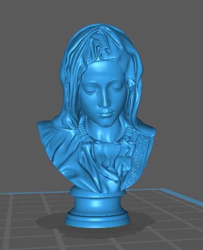 米开朗琪罗-圣母半身像3D打印模型