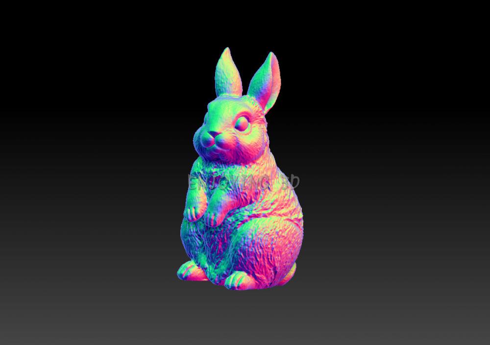 兔年兔子摆件3D打印模型