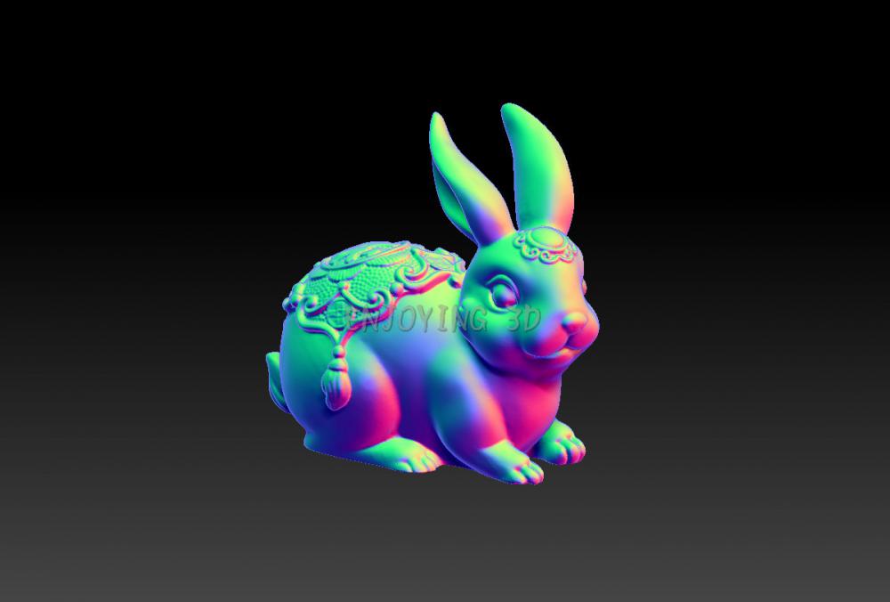 新年可爱兔子摆件3D打印模型