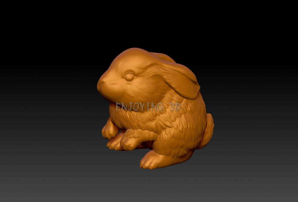 兔子可爱雕塑-摆件3D打印模型