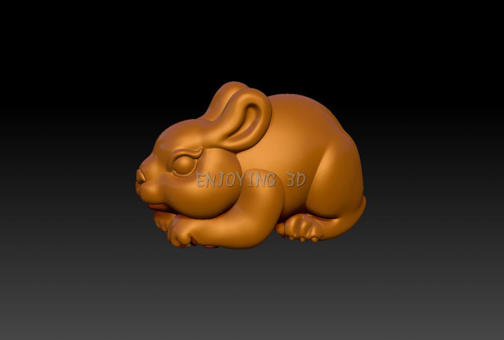 厚耳朵爱心兔-摆件3D打印模型