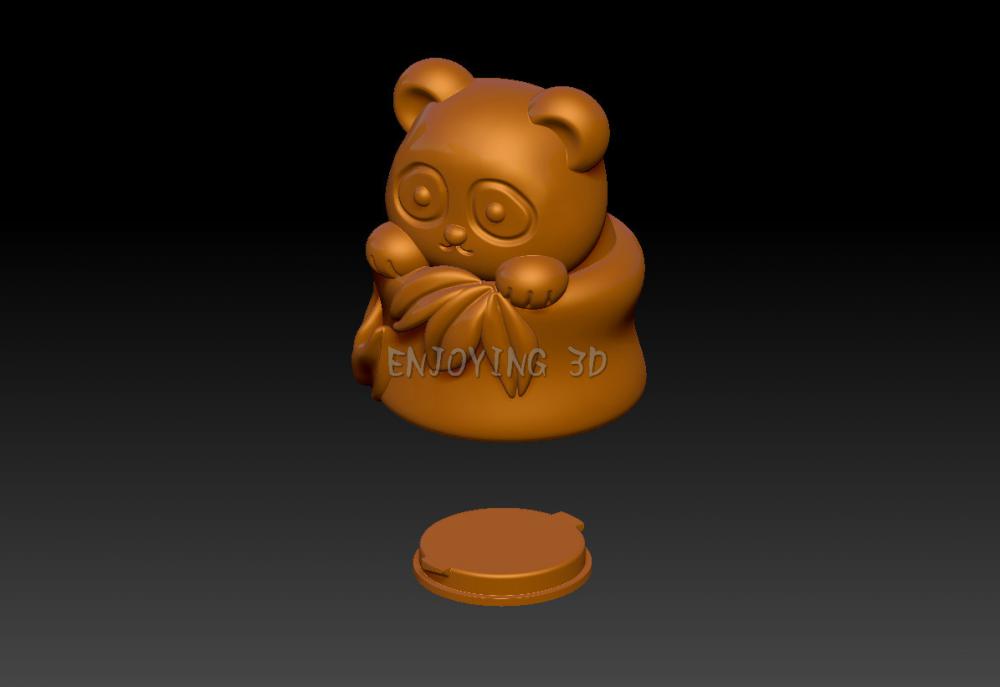 熊猫-存钱罐3D打印模型