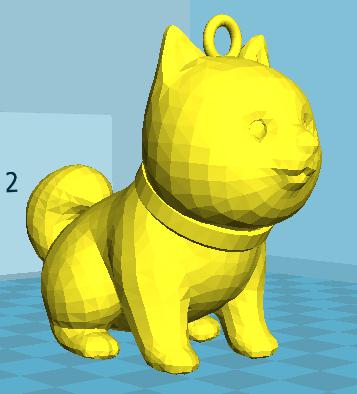 钥匙扣狗3D打印模型