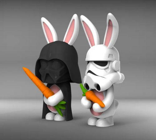 兔子黑武士和兔子风暴兵3D打印模型