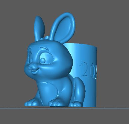 兔年 兔笔筒3D打印模型