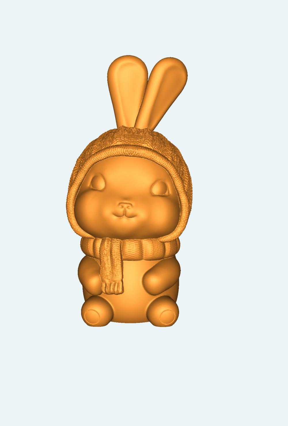 兔年 围巾兔3D打印模型