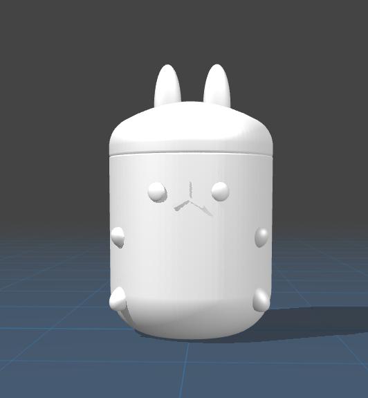 兔子收纳盒3D打印模型