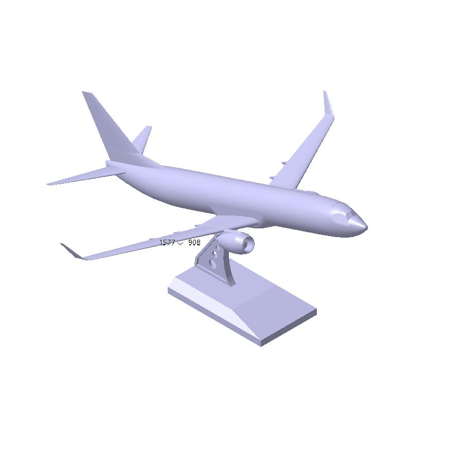 波音737可打印直立模型3D打印模型