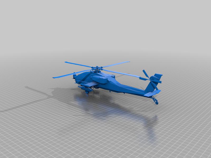 阿帕奇AH-64武装直升机3D打印模型