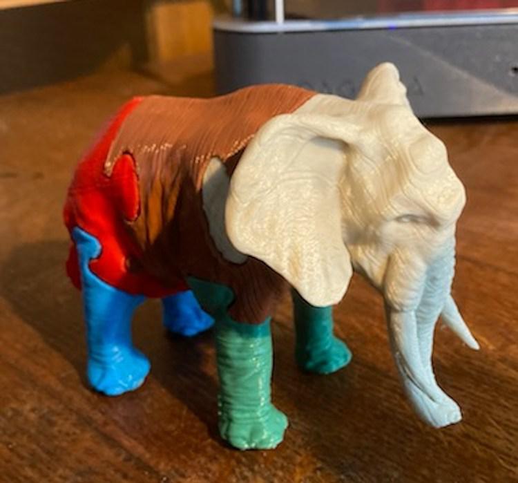 大象拼图3D打印模型