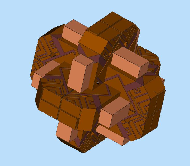 鲁班锁-封锁 原神钟离大招-天星 3D打印模型