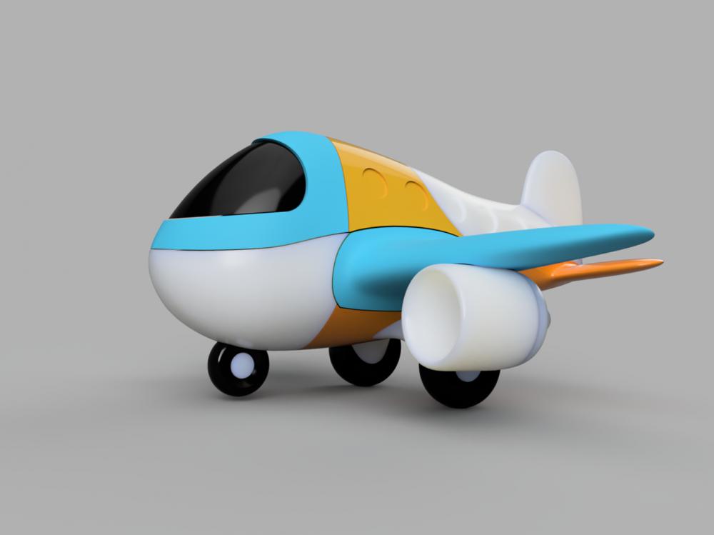 拼图飞机3D打印模型