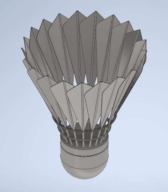 羽毛球3D打印模型