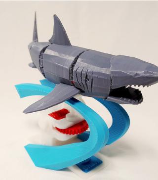 活动鲨鱼3D打印模型