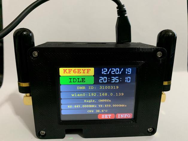 mmdvm小屏幕树莓派3a外壳3D打印模型