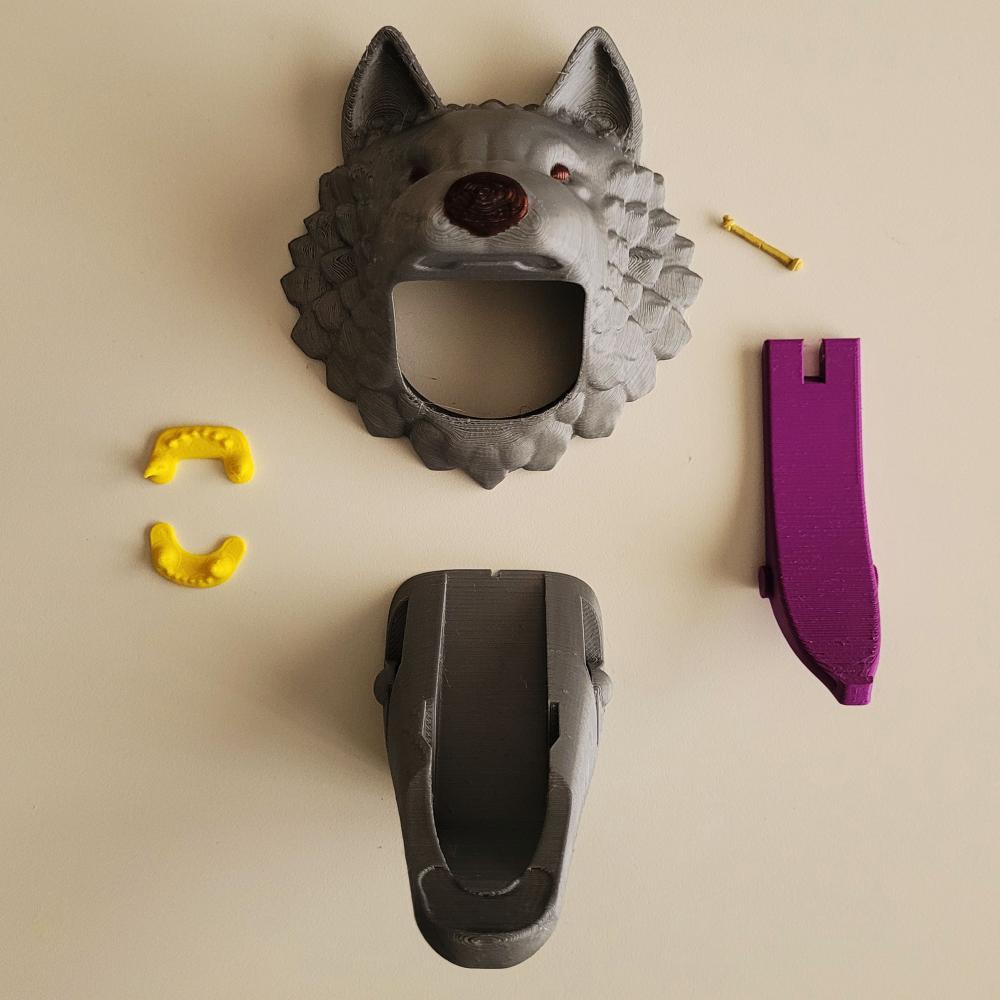 狼头晾衣架3D打印模型