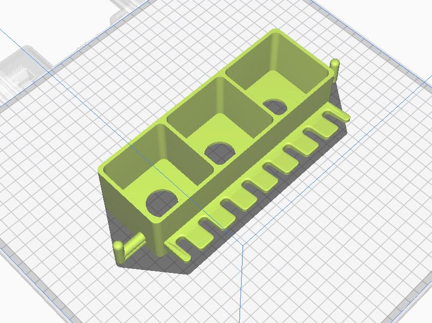 牙刷牙膏支架-带钩3D打印模型