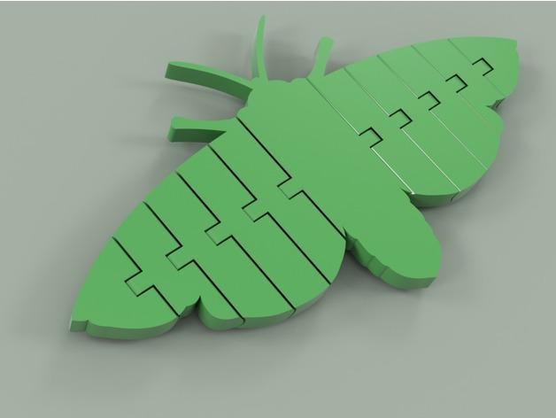 可动模型飞蛾3D打印模型