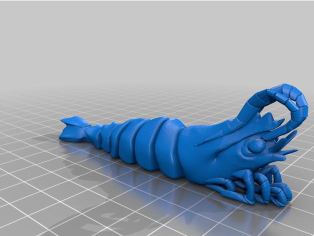 可动模型 虾3D打印模型