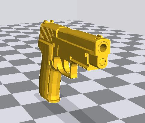 1/6比例兵人武器P226手枪3D打印模型