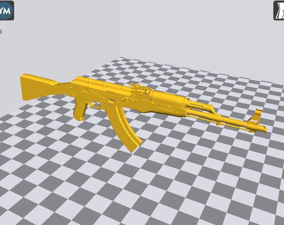 1/6兵人武器AKM突击步枪3D打印模型
