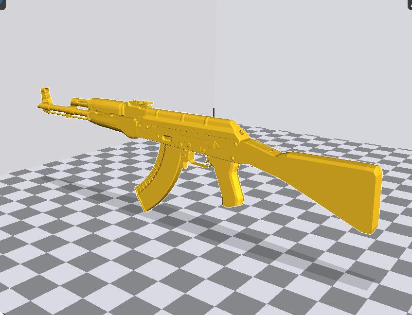 1/6兵人武器AKM突击步枪3D打印模型