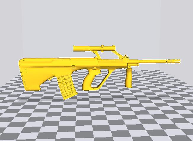1/6兵人武器AUG突击步枪3D打印模型