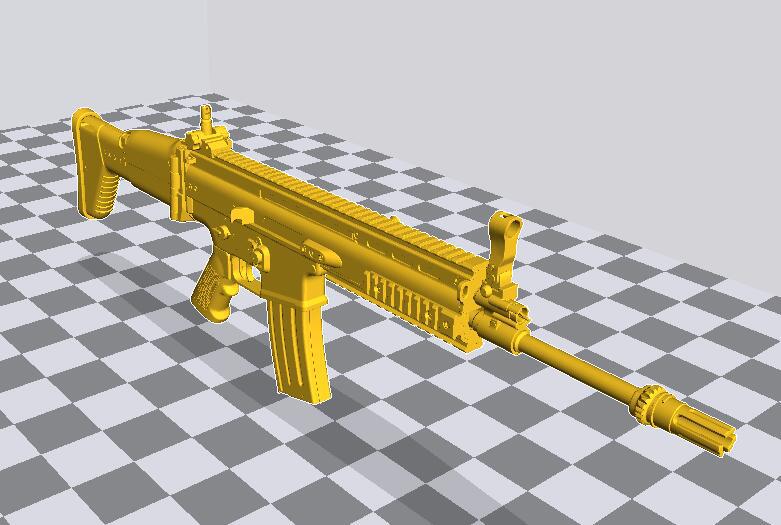 1/6兵人武器FN-SCAR-L突击步枪3D打印模型