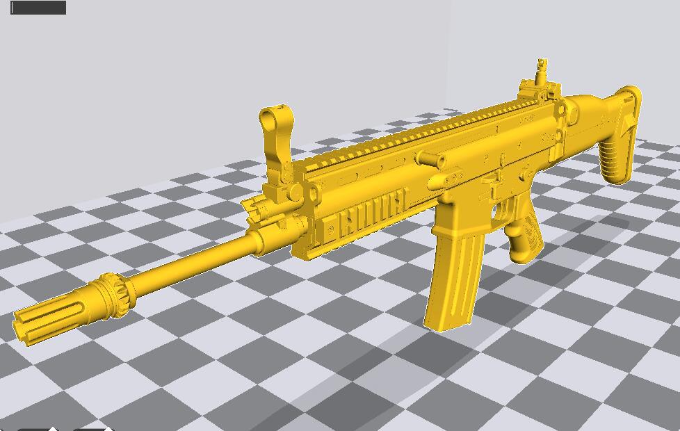 1/6兵人武器FN-SCAR-L突击步枪3D打印模型