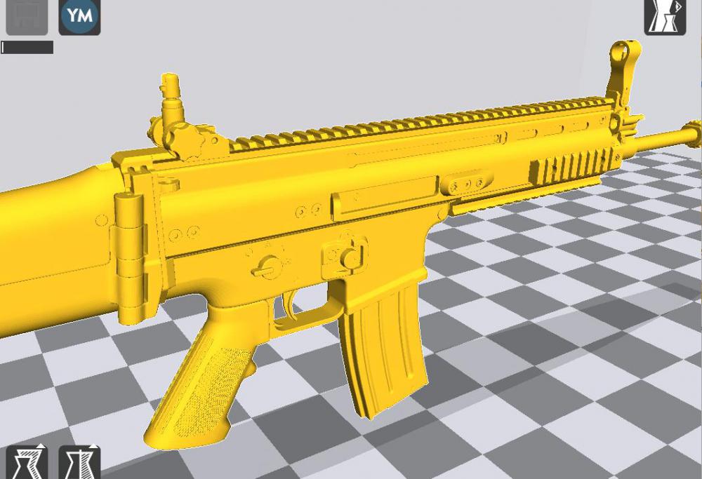 1/6兵人武器FN-SCAR-L突击步枪3D打印模型