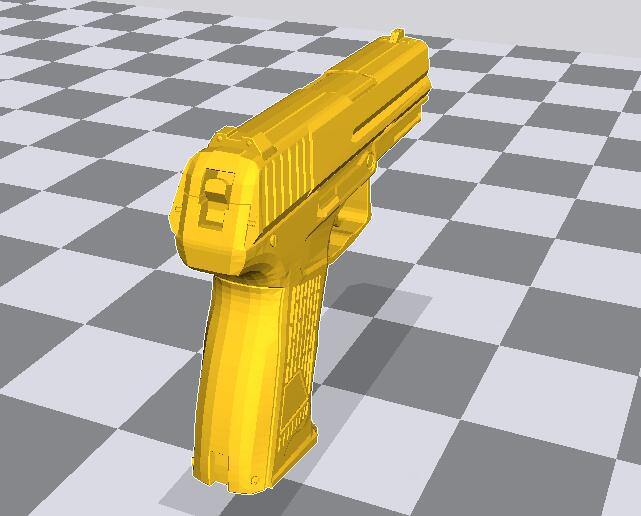 1/6兵人武器HKP2000手枪3D打印模型