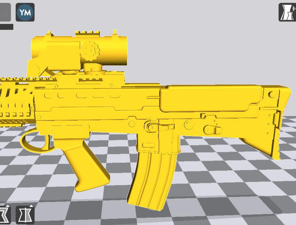 1/6兵人武器战术版L85突击步枪3D打印模型