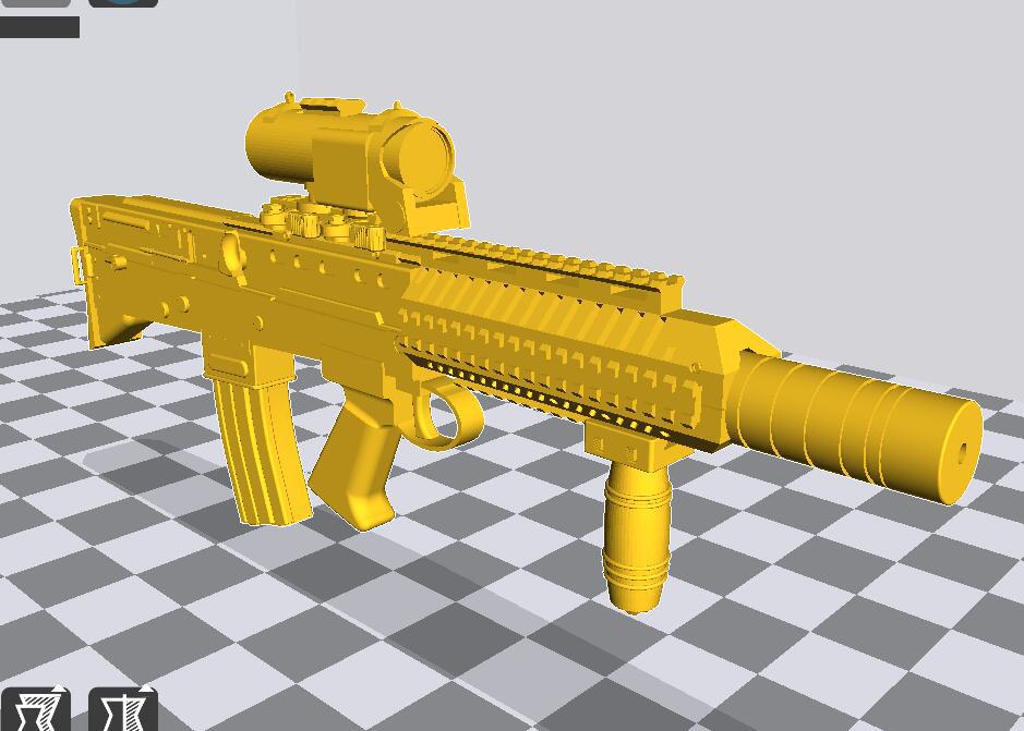 1/6兵人武器战术版L85突击步枪3D打印模型