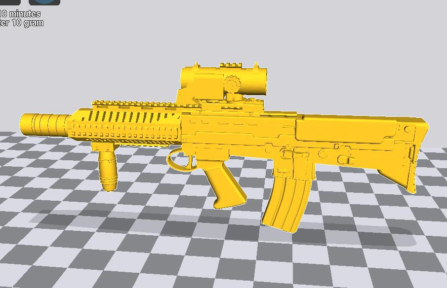 1/6兵人武器战术版L85突击步枪3D打印模型