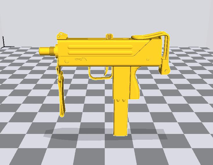1/6兵人武器M10微型冲锋枪3D打印模型