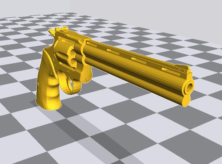 1/6兵人武器蟒蛇左轮手枪3D打印模型