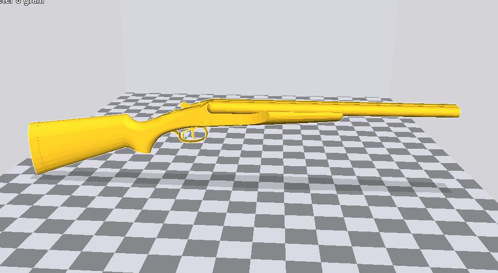 1/6兵人武器双筒猎枪3D打印模型