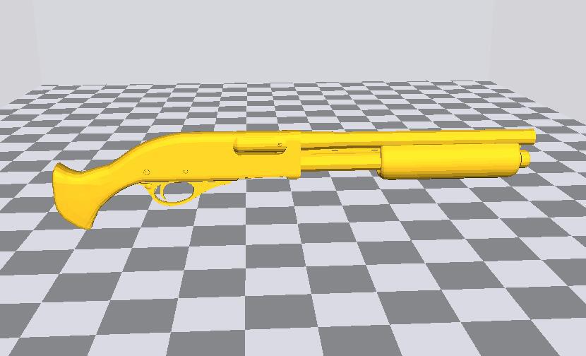 1/6兵人武器短管散弹枪3D打印模型