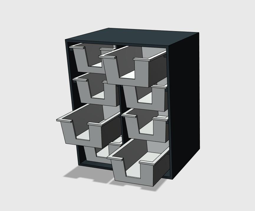 1/6兵人场景摆件收纳柜3D打印模型