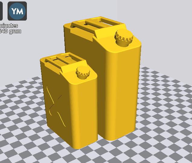 1/6兵人场景摆件汽油桶（一大一小）3D打印模型