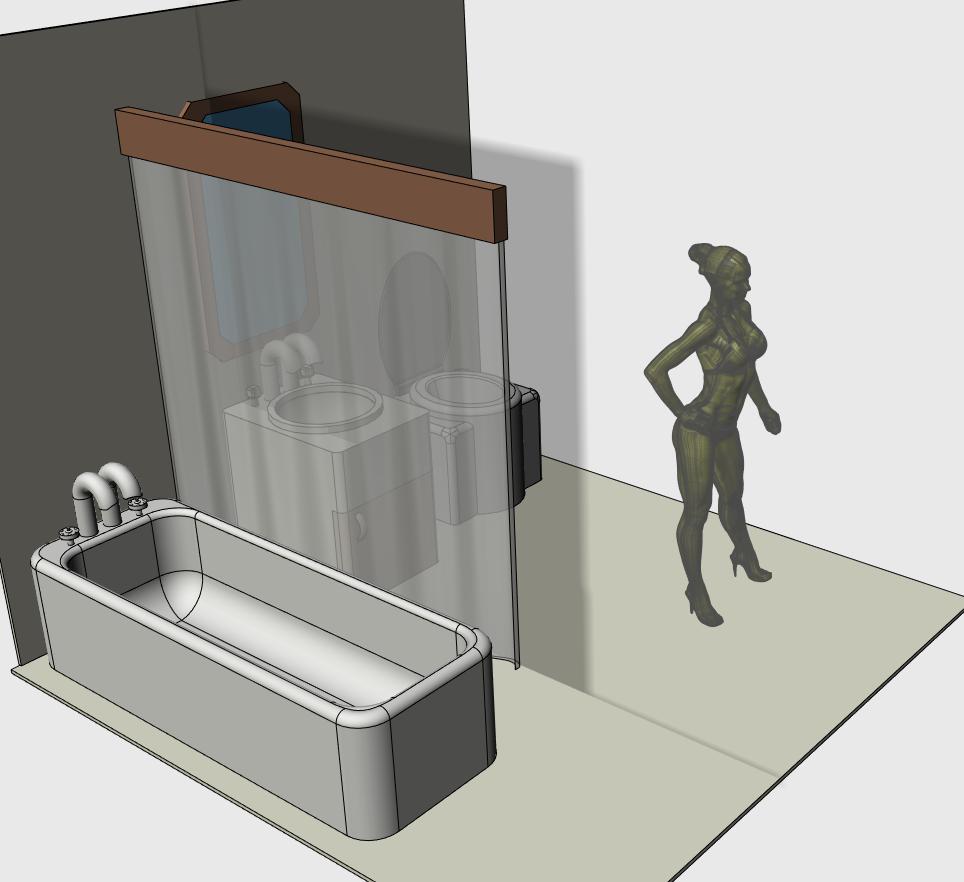 1/6兵人场景摆件卫生间套件模型3D打印模型