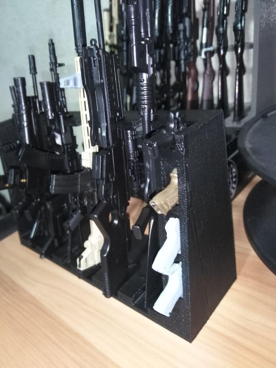1/6兵人武器展示架（4款）3D打印模型