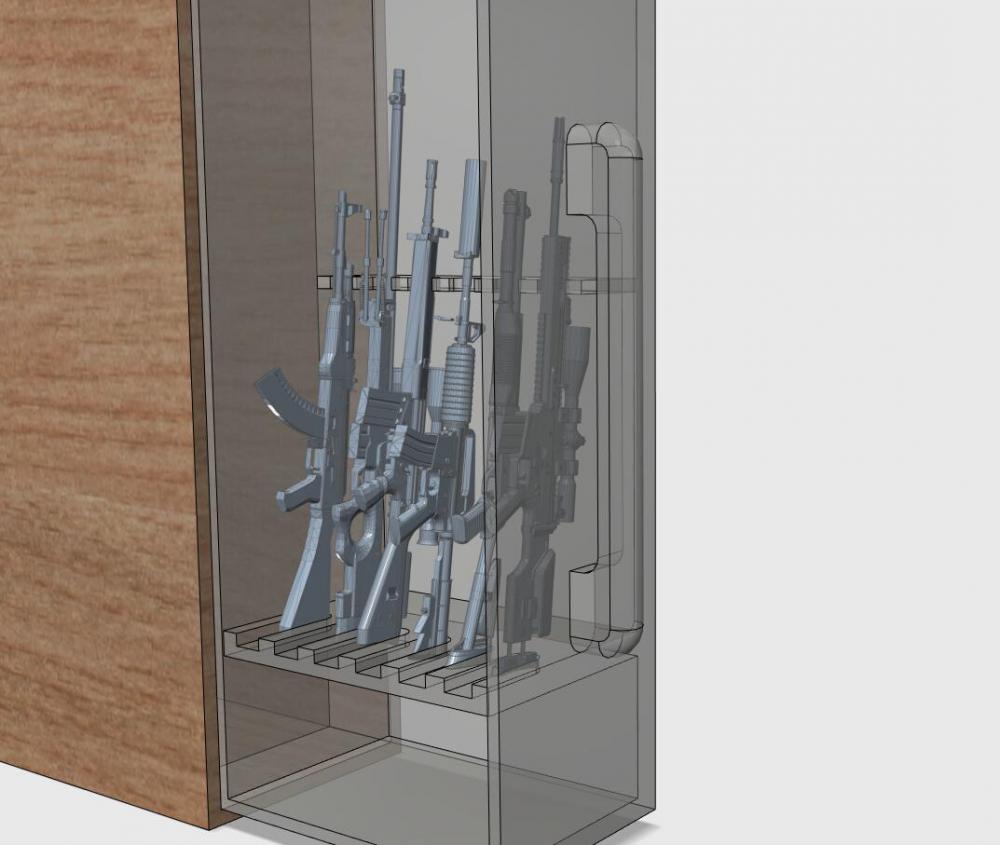 1/6兵人武器柜子3D打印模型