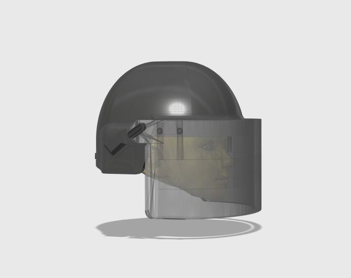 1/6兵人重型防弹头盔3D打印模型