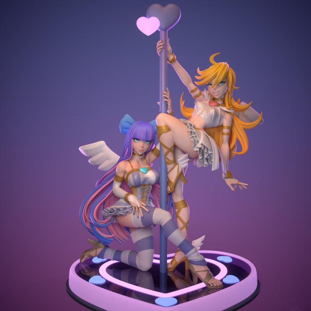吊带袜天使3D打印模型